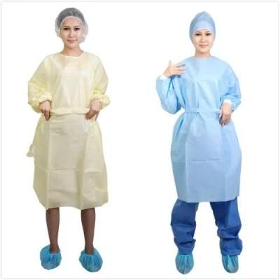 New Products Cheap Disposable Isolation Cover Gown Level 2 Color Yellow