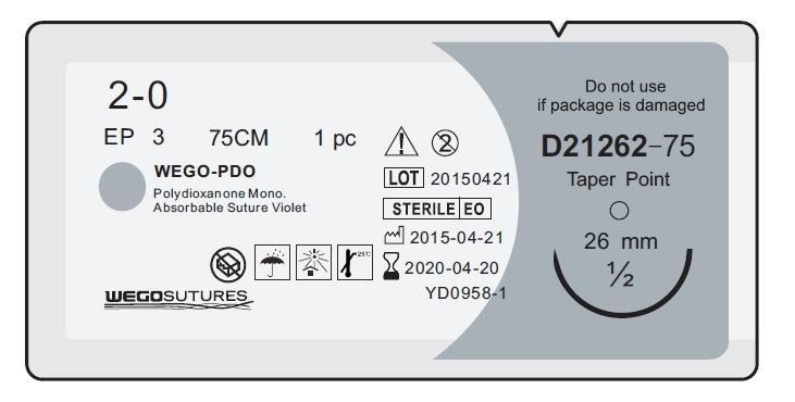 Wego Brand Pdo Surgical Sutures