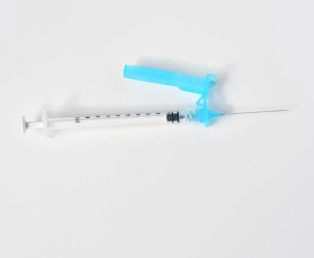 Disposable Medical Hypodermic Safety Syringe with/Without Needle for Injection, Manual Retractable