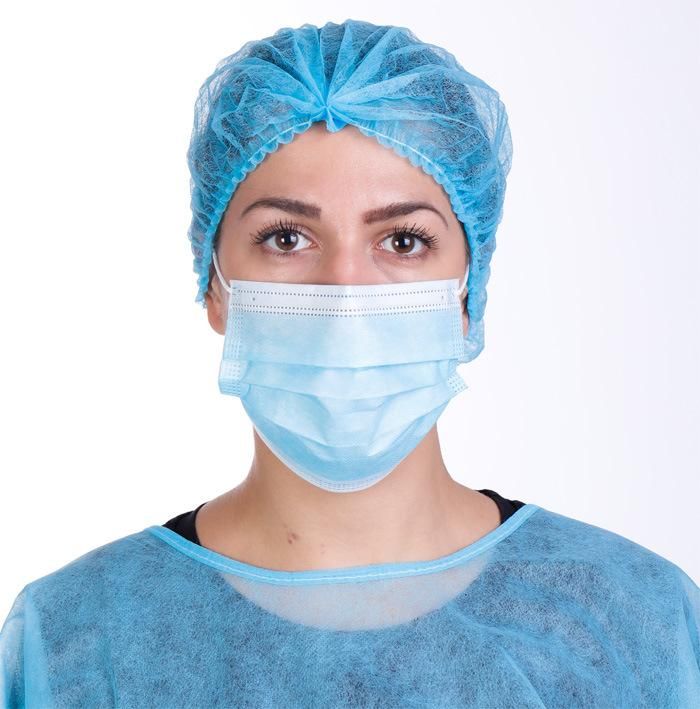 Disposable Mask 3plys Nonwoven Earloop 17.5*9.5cm Disposable Medical Face Mask