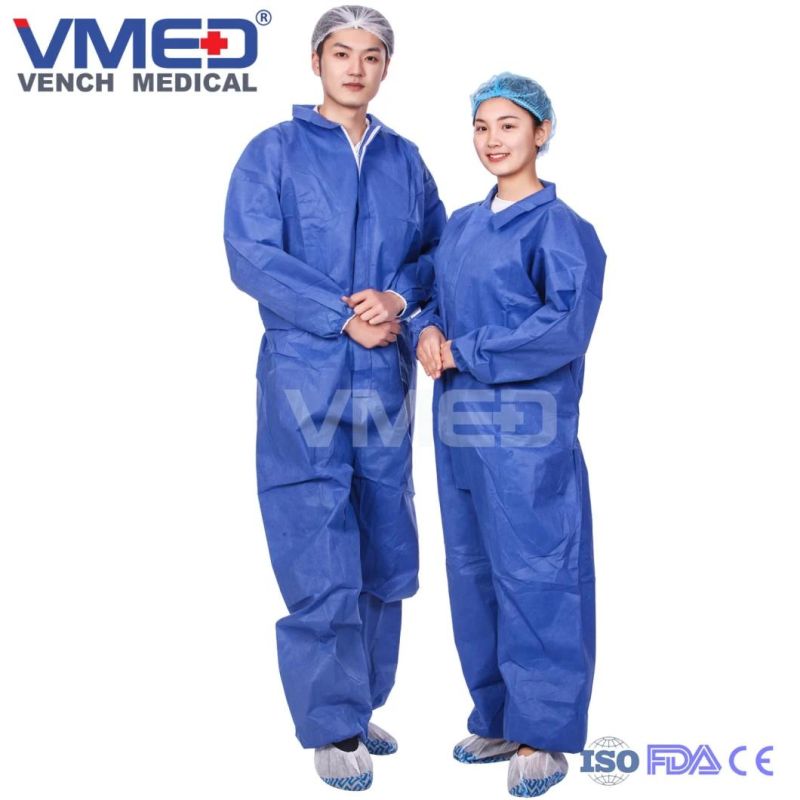 Disposable SMS Protective Suits/Nonwoven Coverall