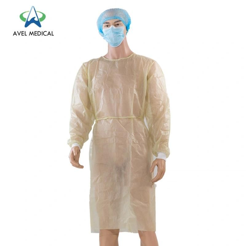 Protective Clothing Anti-Virus Surgeon Hospital Suits Disposable Doctor Coverall Isolation Gown Sterile Nonwoven SMS Surgical Gown with Knit Cuff