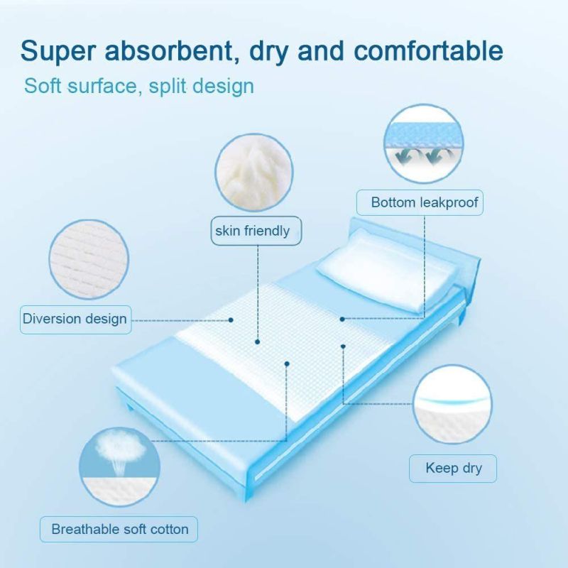 Adult Incontinence Pad Disposable Non Woven Fabric Badsheets with High Absorbent Under Pads