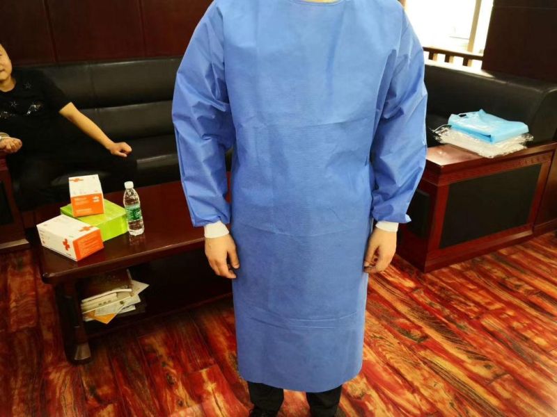 Laboratory Suits Made in China Disposable SMS Non Woven Isolation Gown