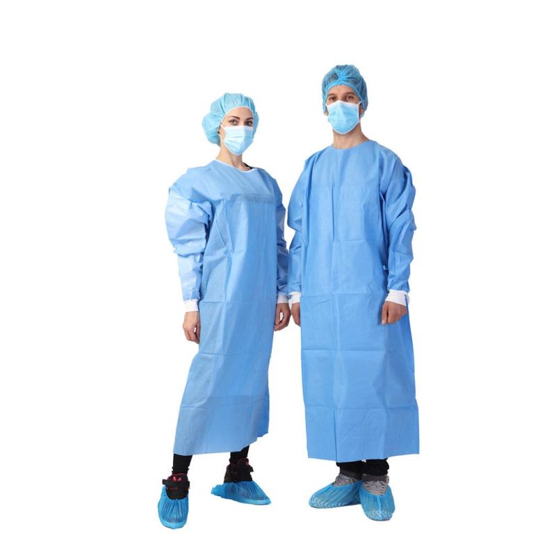 Good Feedback Blue Disposable Clothes Isolation Gown CPE Gown for Kitchen Dining Room Hospital