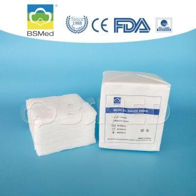 100% Cotton Absorbent Medical Sterile or Non-Sterile Gauze Swabs