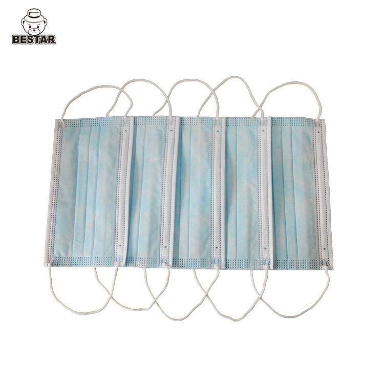 CE Certified Nonwoven Disposable Type Iir En14683 Bfe99% Surgical Medical Face Mask with Earloop China White List Supplier for Hospital