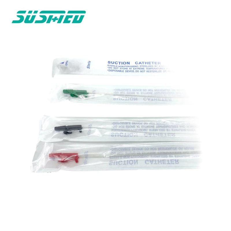 Medical Silicone Grain Adult Child Use Suction Catheter