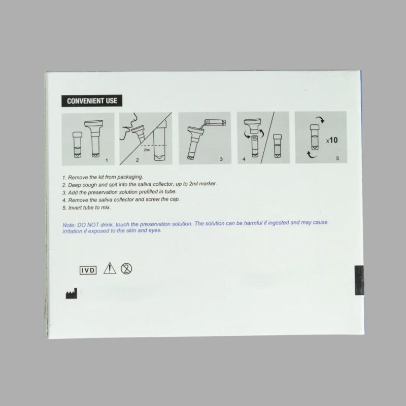 Saliva Collection and Transport System for Respiratory Virus Rna Extracting with CE Certificate