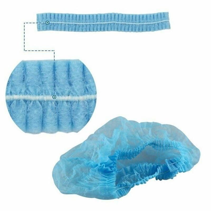 Disposable Nonwoven Clip Bouffant Cap with Elastic Band for Industry