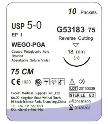 Surgical Suture Made by PGA Threads