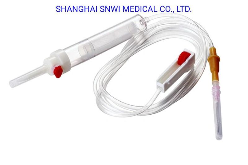 CE ISO Certification Sterile Disposable Medical Grade PVC Blood Transfusion Set with Needle