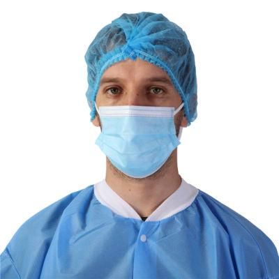 Face Mask -- Earloop Medical 3ply Protective Masks Customization Logo Mask High Quality Disposable Adult Class II Blue / White