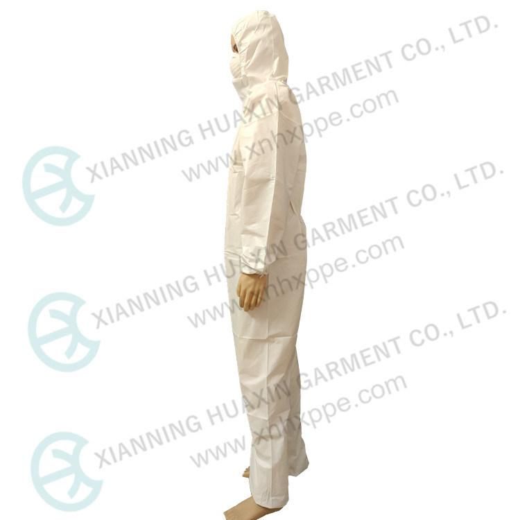 En14126 Type5b/6b Medical Microporous Personal Protective Disposable Coverall