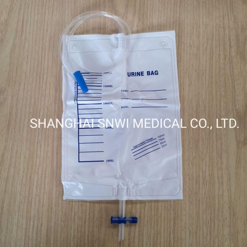 High Quality Disposable Medical Supplies Sterile PVC Luxury Urine Bag with Screw Valve