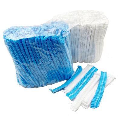 Disposable PP Nonwoven Blue 21 Inch Mob Cap