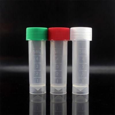 5ml 10ml Conica Bottom Clear PP Test Tube Laboratory Test Tube Plastic Graduated Cryovial Test Tube