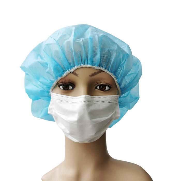 CE ISO13485 Non Woven Workshop Hygienic Hair Cover Protection Disposable Bouffant Cap