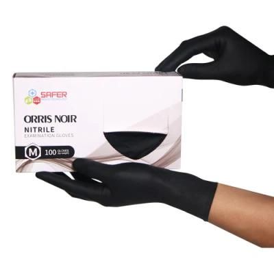 Non Medical Black Disposable Nitrile Glove for Beauty Make up Industry