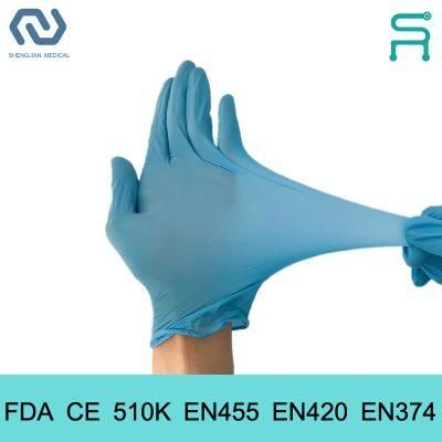 Factory Outlet 510K En455 Powder Free Disposable Nitrile Examination Gloves