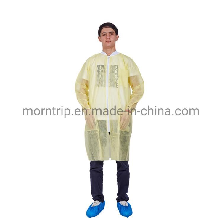 Morntrip Non Woven Protective Lightweight Barrier Disposable Blue Lab Coat