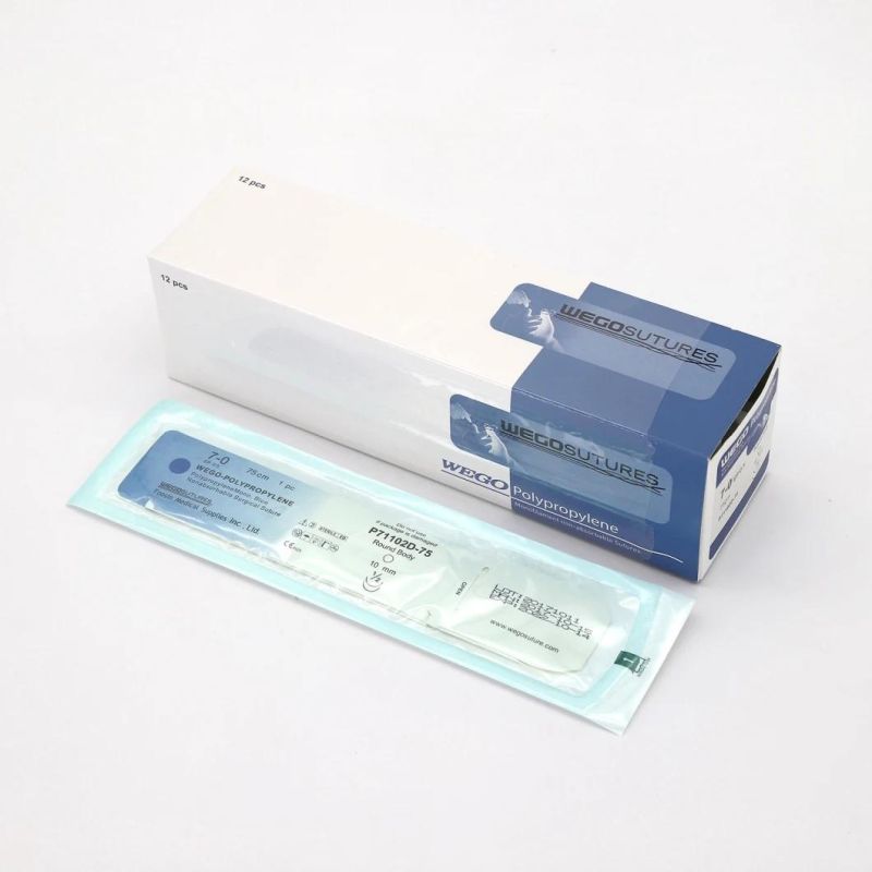 Blue Polypropylene Surgical Sutures Double Needles