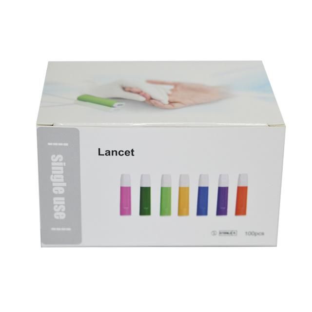 Medical Disposable Sterile Glucose Blood Lancet Single Use for Fingertip Blood Sampling