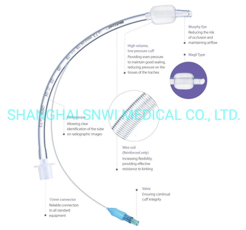 Endotracheal Tube with High Volume Low Pressure Cuff