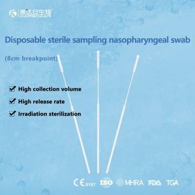 Nasopharyngeal Swab 8cm Breakpoint Fce0197/FDA High Collection Volume