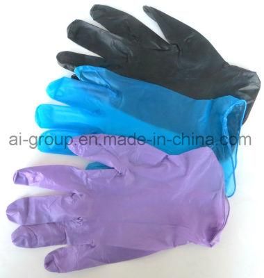 Disposable Black Nitrile Gloves with Medical Grade