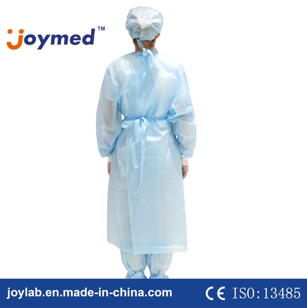 Factory Non Woven SMS Disposable PE Isolation Medical Gown