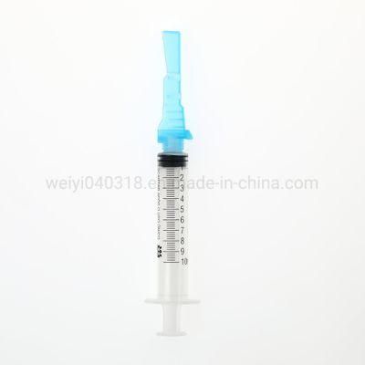 1-20ml Medical Disposable Luer Slip/Lock Syringe with Safety Needle Safety Cover Safety Cover Safety Cap CE FDA ISO and 510K