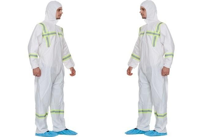 High-Vis Sf Type 5 / Type 6 Microporous Disposable Coverall