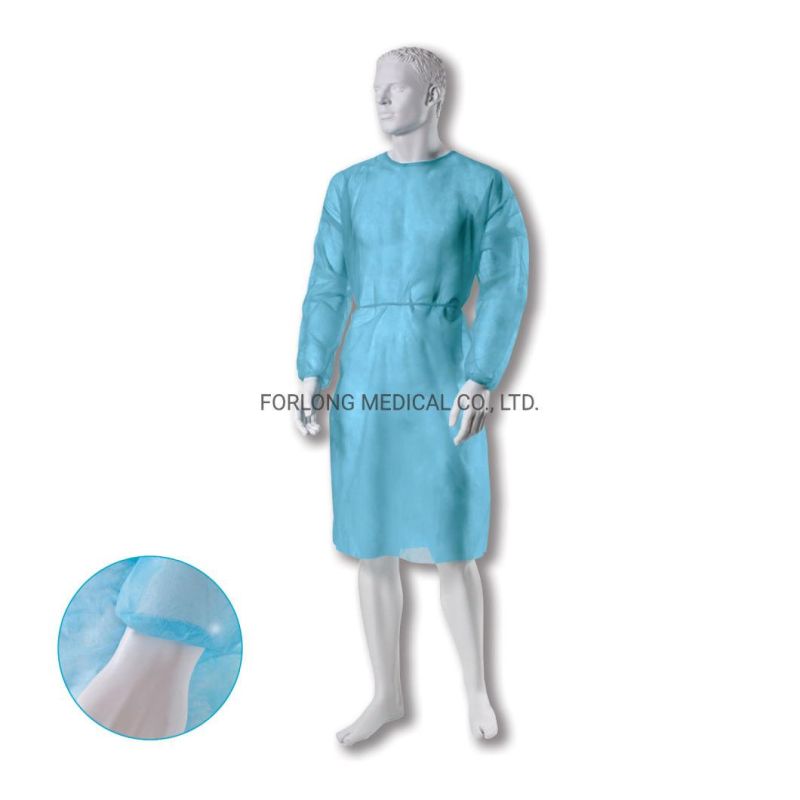 Medical Gown with Elastic Cuffs Non-Woven, Non-Sterile