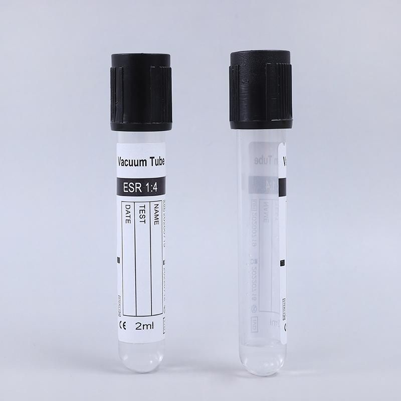 in Stock Black Cup Medical Collecting Vacuum Blood Test Tube