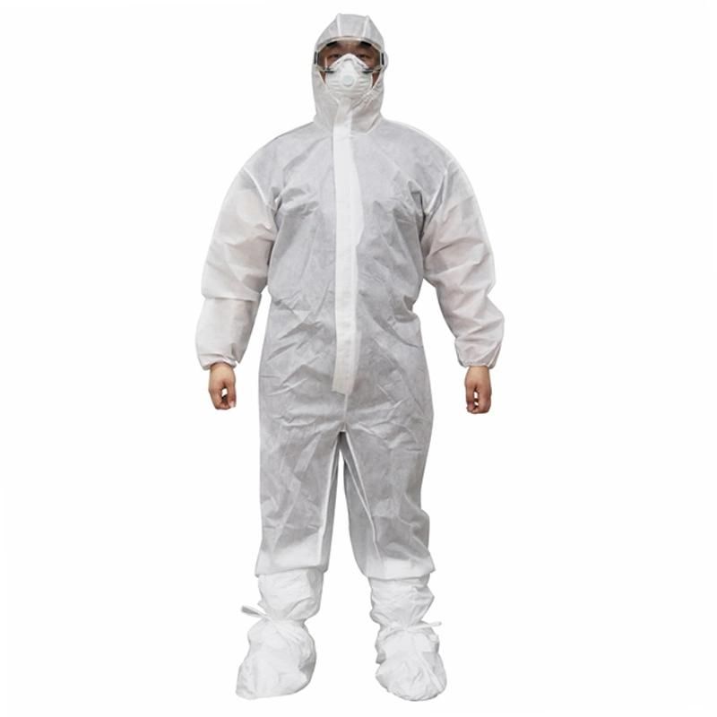 Factory Wholesale SMS Disposable Fuild Resistant Clothing Safety Cheap Gowns Safety Use Protective Coveralls