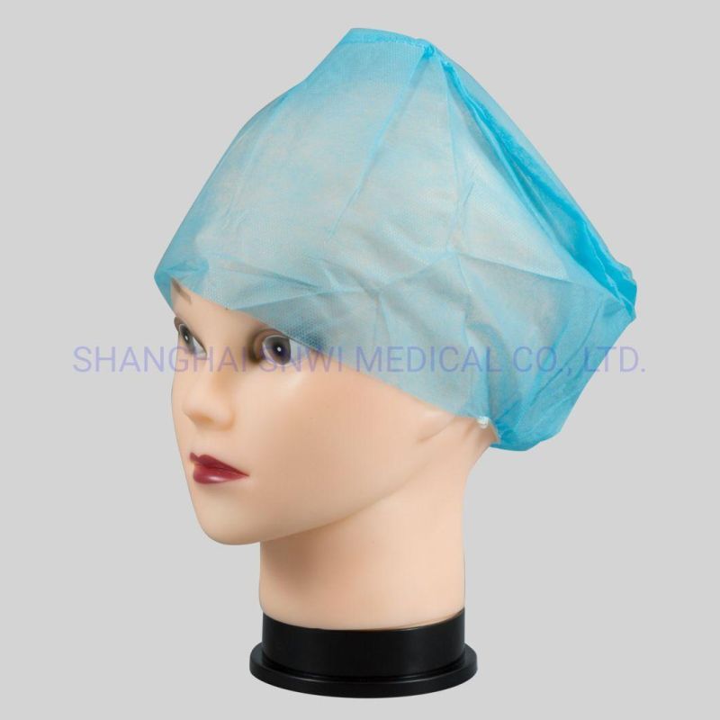 Hospital Medical Disposable Non-Woven Surgical Cap Nurse Cap Made-in-China