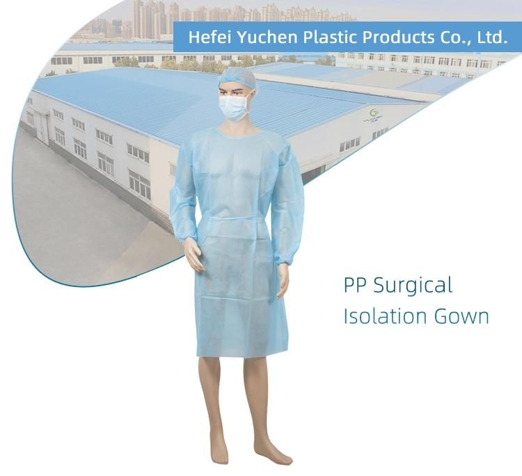 Waterproof Disposable PP Isolation Gowns with CE and ISO Certificate Supplier