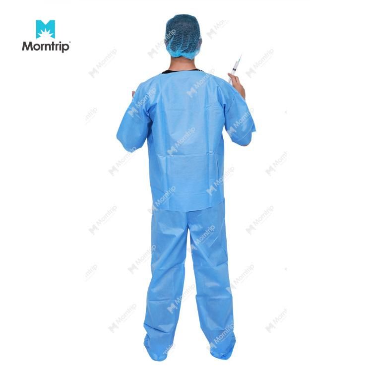 Non Woven Waterproof Disposable Uniform Scrub Suit