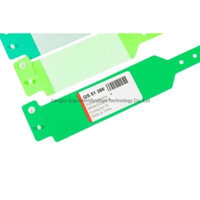 Plastic Medical Label Barcode Wristband for Adult