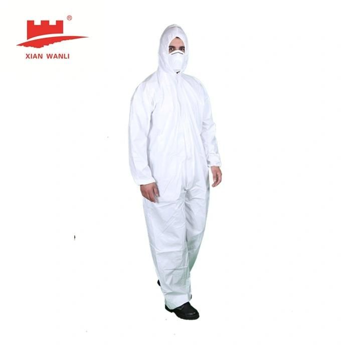 PPE Equipment Disposable Coveralls Clothing Safety Hazmat Suit