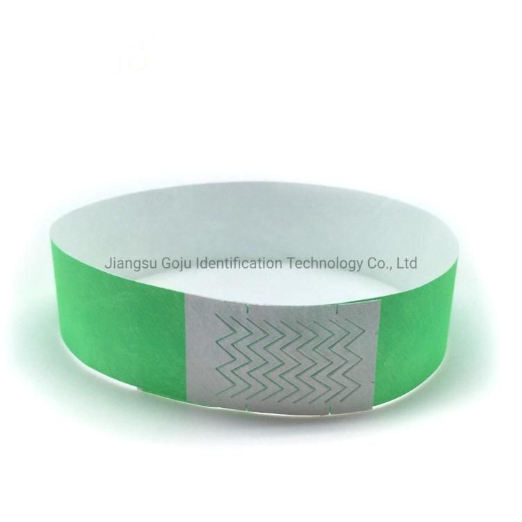 Untearable One Time Use Tyvek Paper Wristband Used as Ticket Control