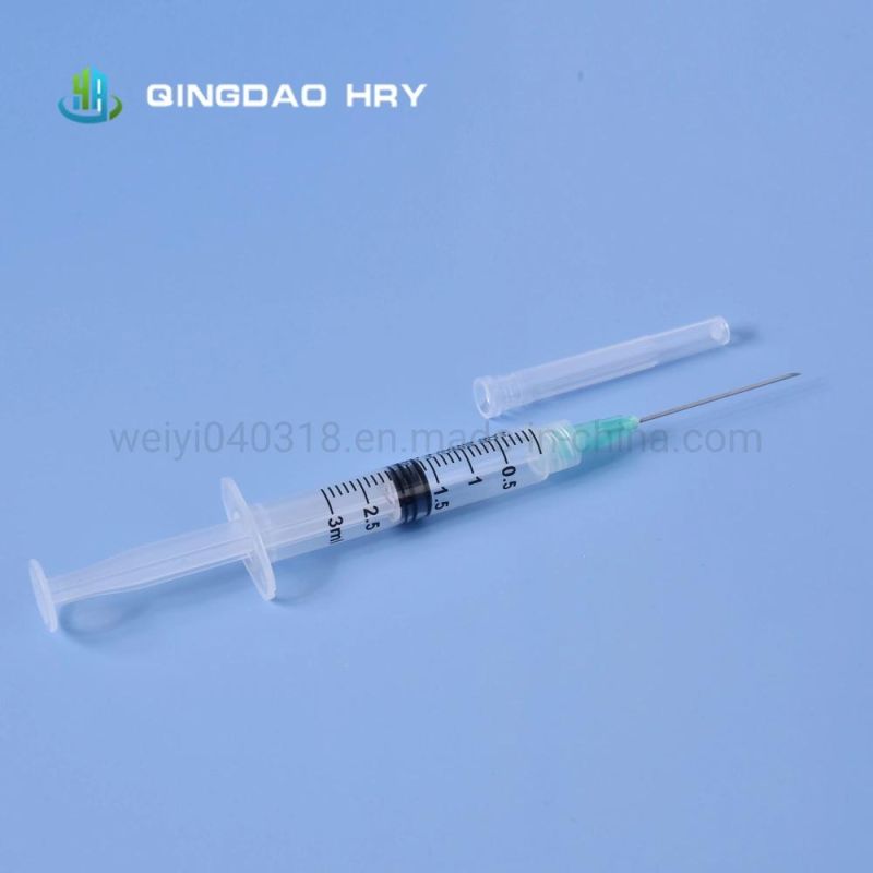 3 Parts Medical Disposable Steile Injection Syringe, Syrine with CE FDA ISO&510K