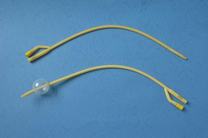 Medical Disposable Sterile Urine PVC Nelaton 100% Silicone Coated Latex Foley Urethral Catheter with Balloon