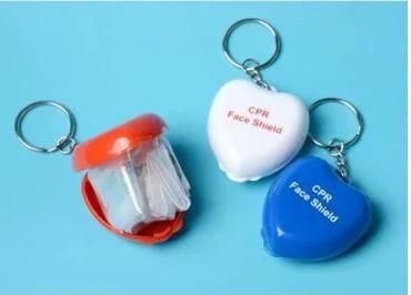 Promotion Gift CPR Shield in Heart Shap Plastic Box