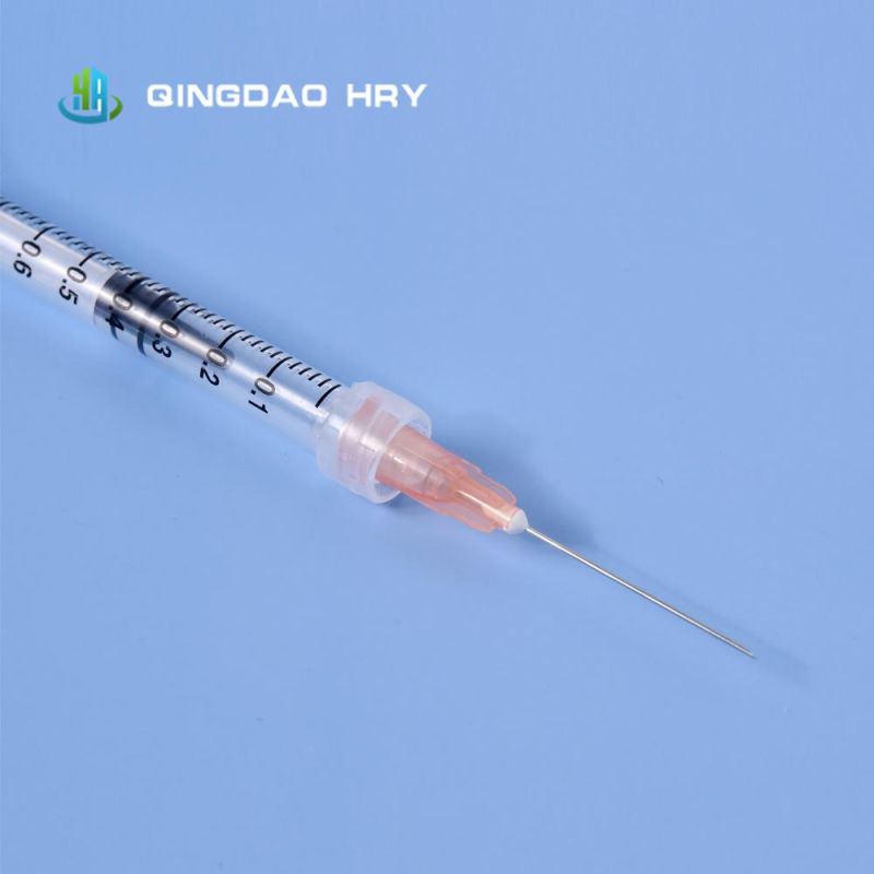 Top Medical Instrument Suppliers Disposable Syringe 1ml Three Parts Syringe Luer Lock with CE FDA 510K