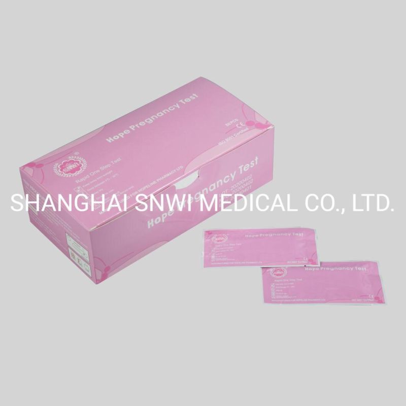 High Accuracy One Step Diagnostic HCG Pregnancy Test Midstream Colloidal Gold Rapid Screen Test Kit