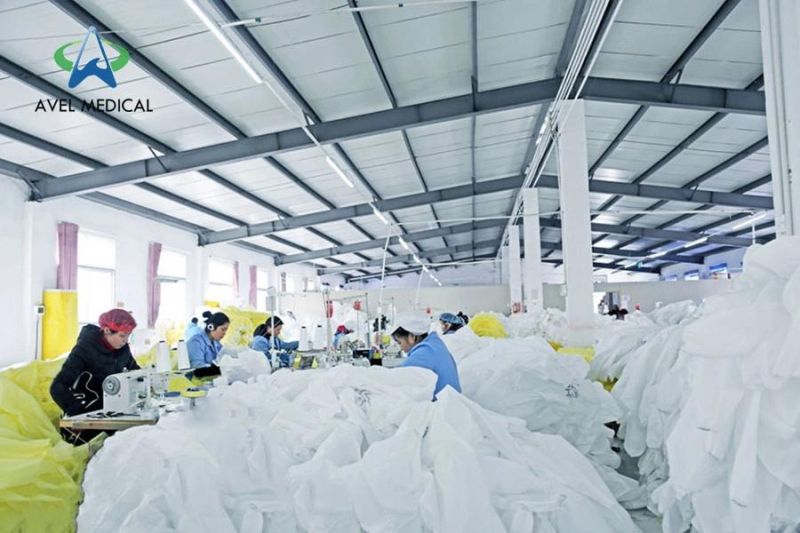 Medical Products AAMI Level 1/2/3 En13795 PP/PE/SMS Disposable Waterproof Medical Surgical Protective Non-Woven Isolation Gown for Medical/Lab/Food/Healthcare