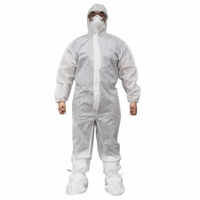 Disposable Light-Weight Nonwoven Fabric Anti-Dust Protective Isolation Clothing Coverall for Industry