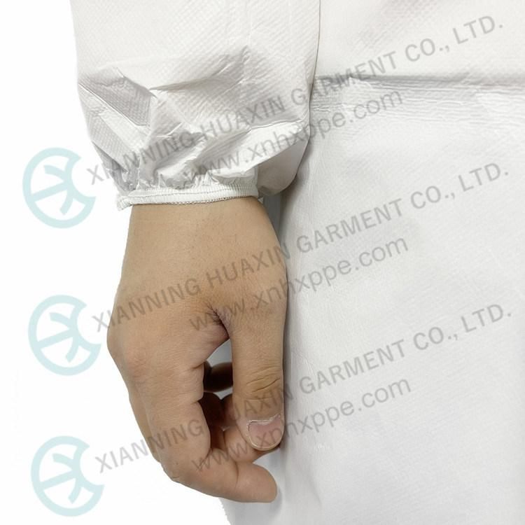 CE Certified Microporous Surgical Gown Disposable Type6 Isolation Gown with Elastic Cuff